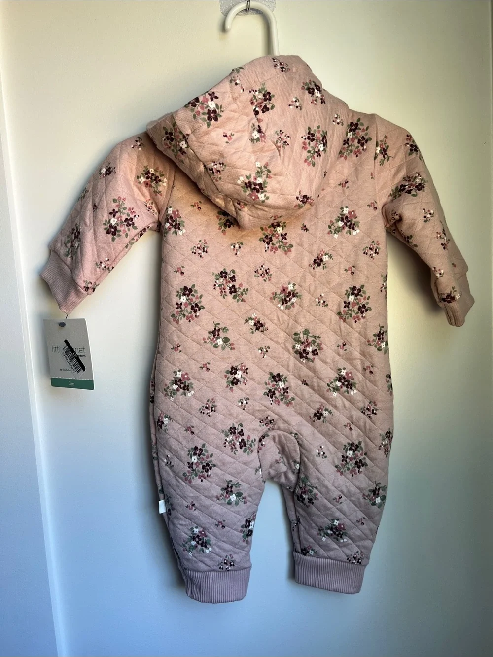 Little Planet by Carter’s Quilted Floral Hooded Romper | 3 Months | NWT